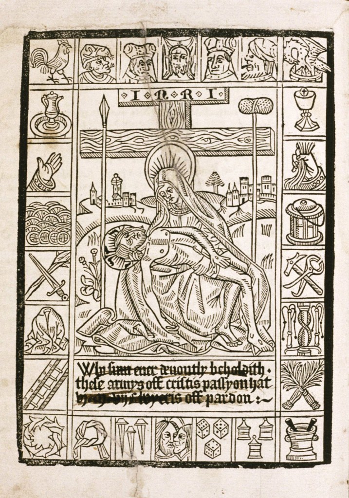 Fig. 12: English Pieta woodcut, ca. 1500-10 (Bodelian Library, UK)