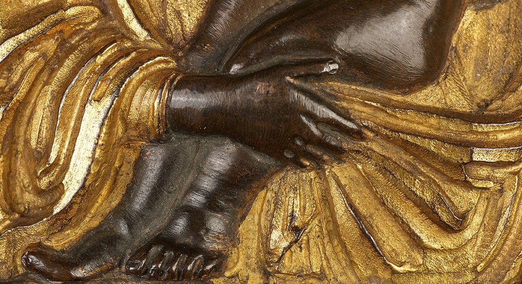 Fig. 07: Detail of the Virgin-Child applique on a later (1518) Florentine pax (Kollenburg Antiquairs)