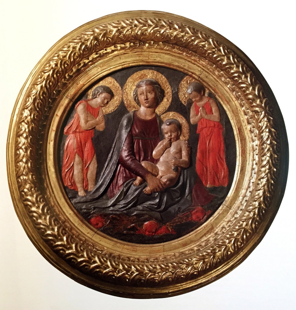 Fig. 16: The Virgin and Child with Two Angels attributed to ‘Niccolo’ after a model by Luca Della Robbia, 1428/29 (Ashmolean Museum; Inv. W A 1888.CDEF.S10)