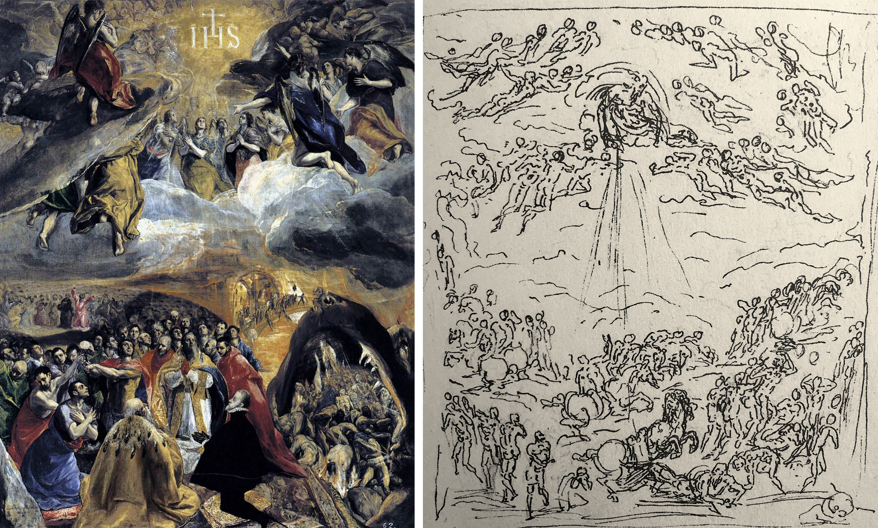 01 El Greco _ Adoration of the Name of Jesus _ 1578-79 _ Roman influence of Guglielmo della Porta