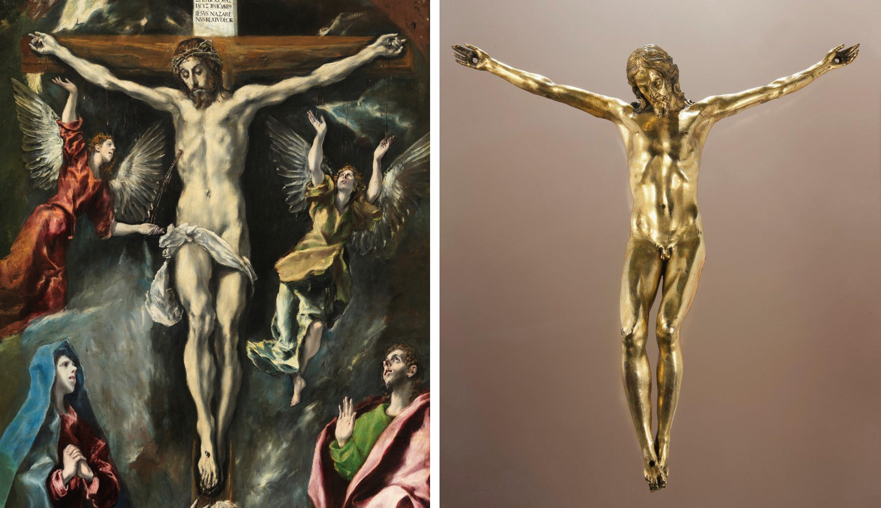 15 El Greco _ Crucifixion _ Prado Museum __ Circle of Sebastiano Torrigiani _ gilt crocofisso