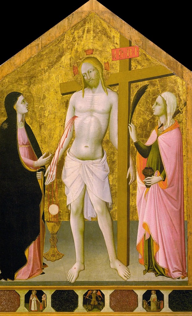 Mariotto di Cristofano Bleeding Christ Virgin St Lucy Misericordia Valdarno