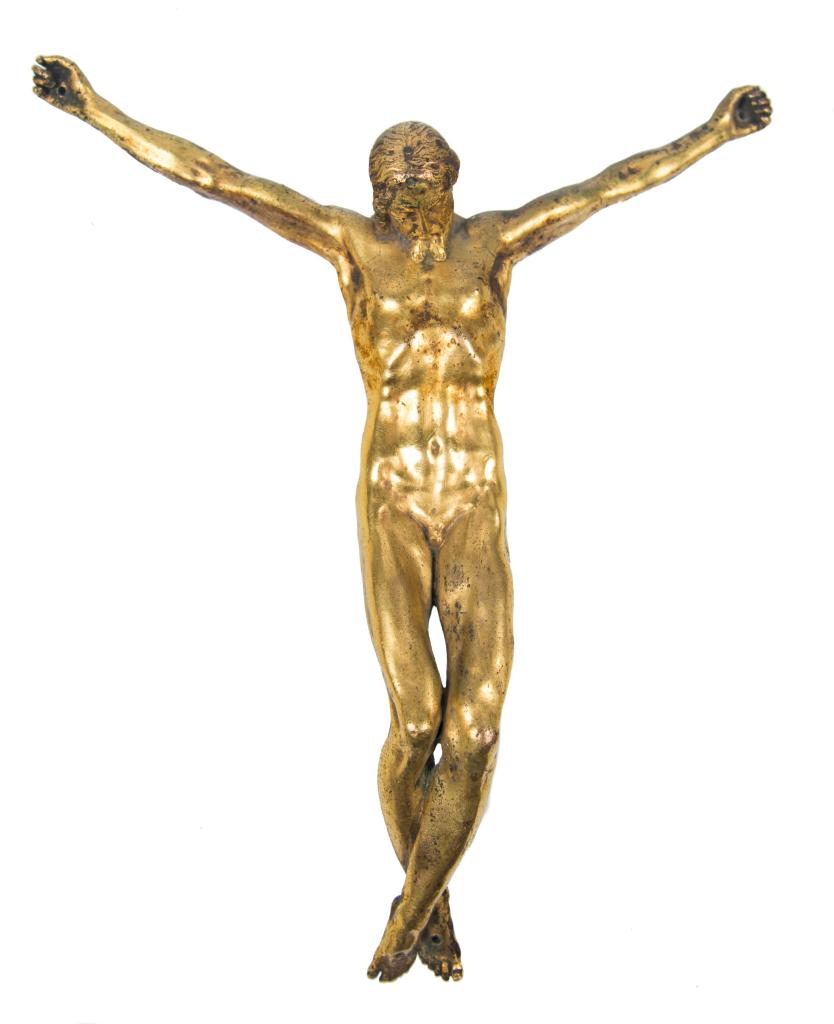 Fig. 30: Gilt bronze crucifix after a model by Michelangelo (art market, Subastas Segre)